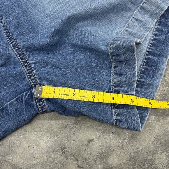 Vintage 2001 GAP Large Short Overalls Baggy Denim Blue Carpenter Shortalls Y2K - Picture 9 of 11